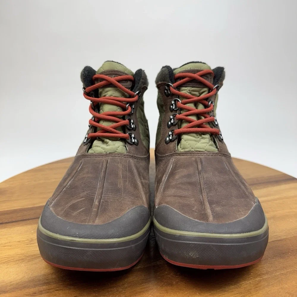 Womens Keen Elsa II Brown Leather Warm Quilted Winter Ankle Boots Size 9 M
